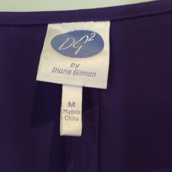 Diane Gilman Tunic Style Dress Purple Size M NWT - Picture 4 of 8